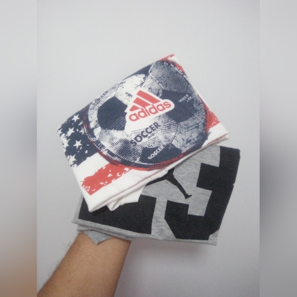 Adidas Soccer & Air Jordan #23 Jumpman Tshirt Sz Medium Bundle Of 2